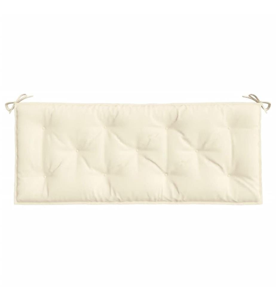 Coussins de banc de jardin 2 pcs blanc crème tissu Oxford