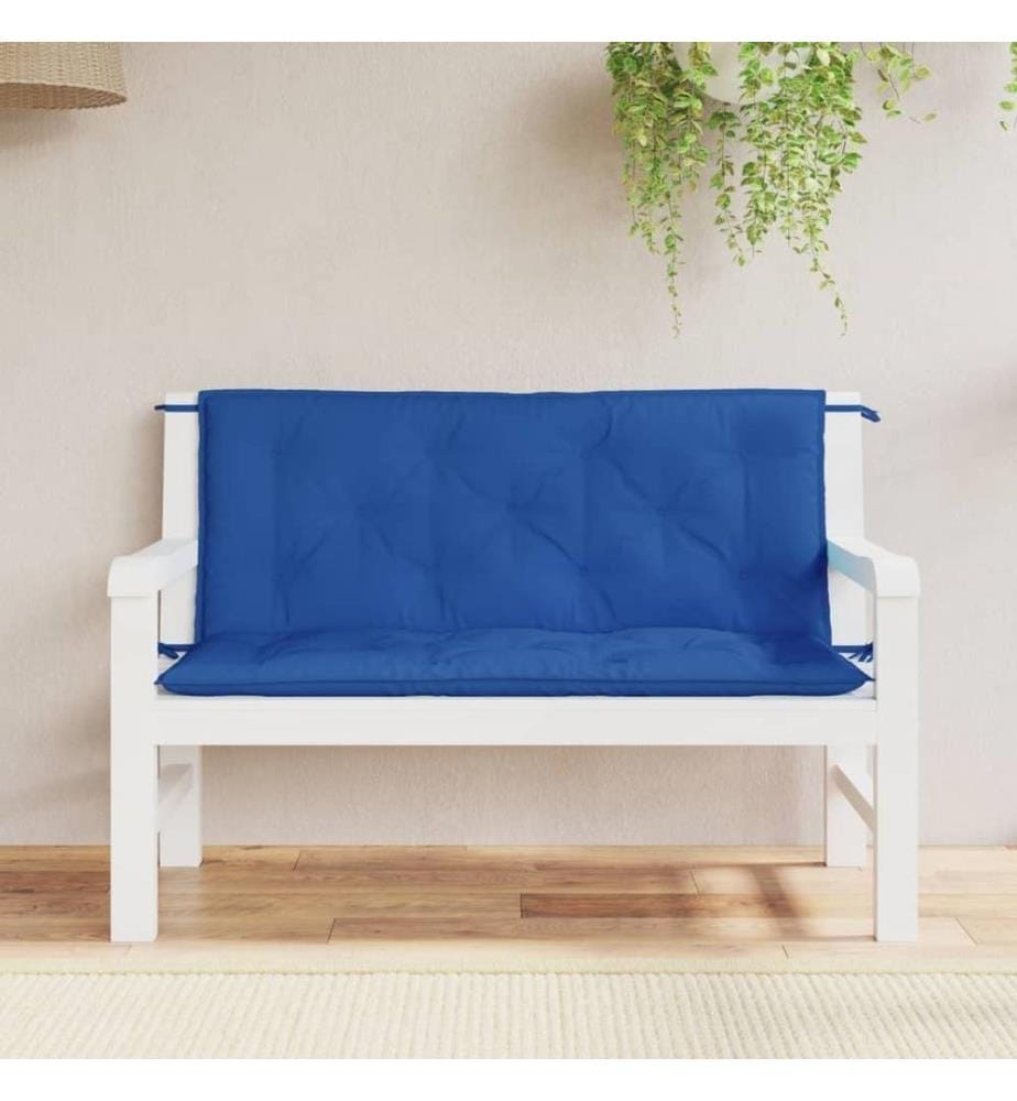 Gartenbank-Auflagen 2 Stk. Blau 120x50x7 cm Oxford-Gewebe