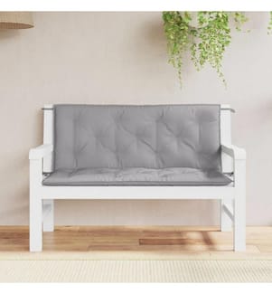 Gartenbank-Auflagen 2 Stk. Grau 120x50x7 cm Oxford-Gewebe