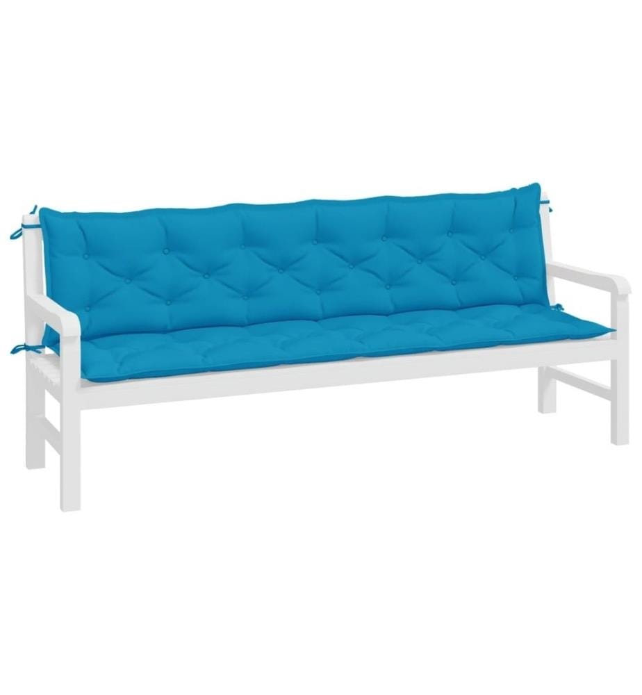 Gartenbank-Auflagen 2 Stk. Hellblau 200x50x7 cm Oxford-Gewebe