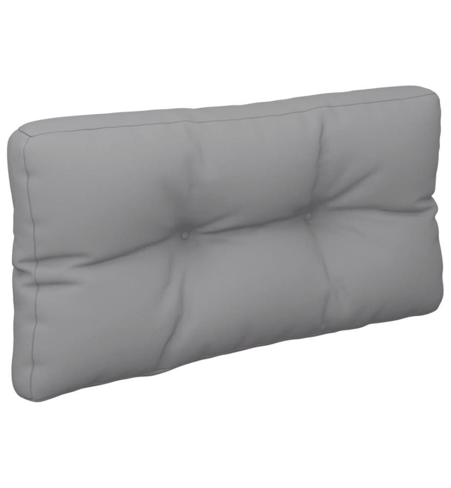Coussin de palette gris 70x40x12 cm tissu