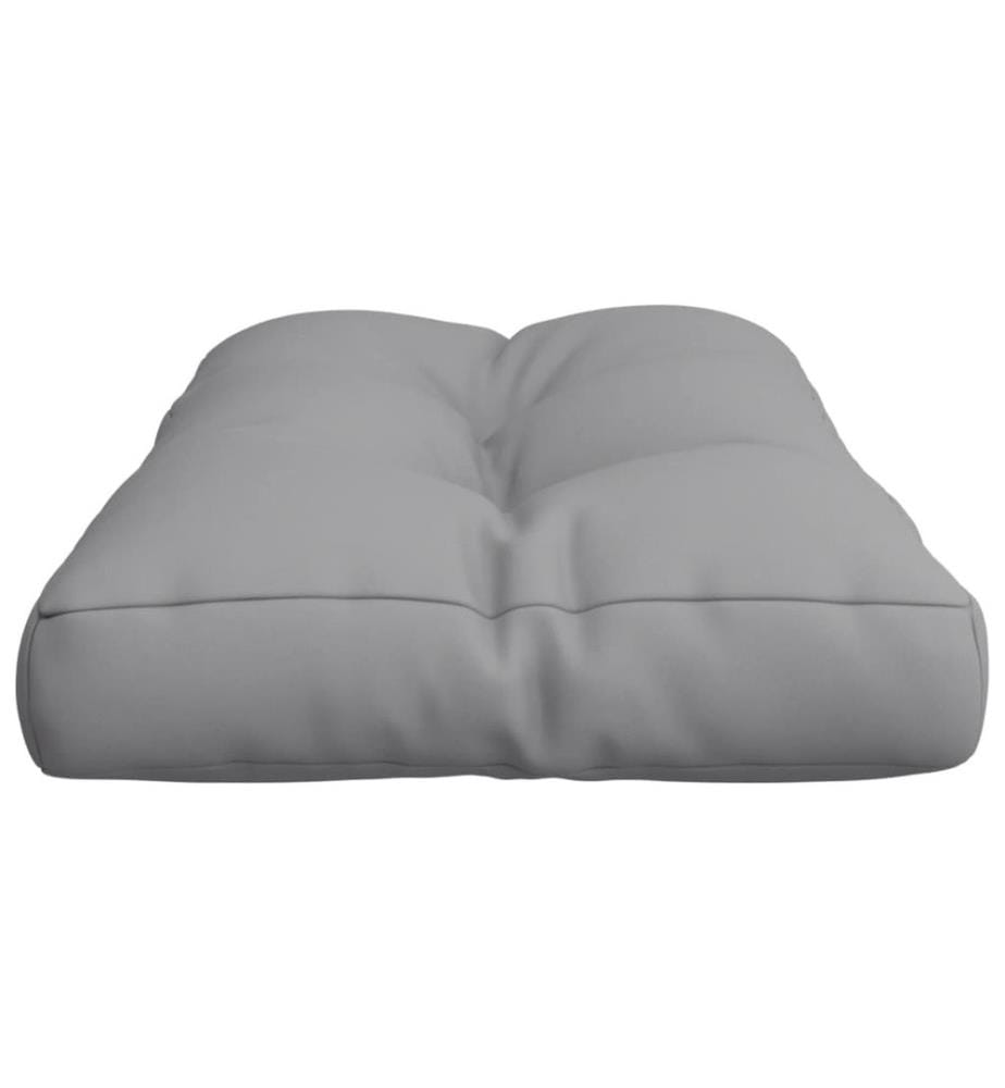 Coussin de palette gris 70x40x12 cm tissu