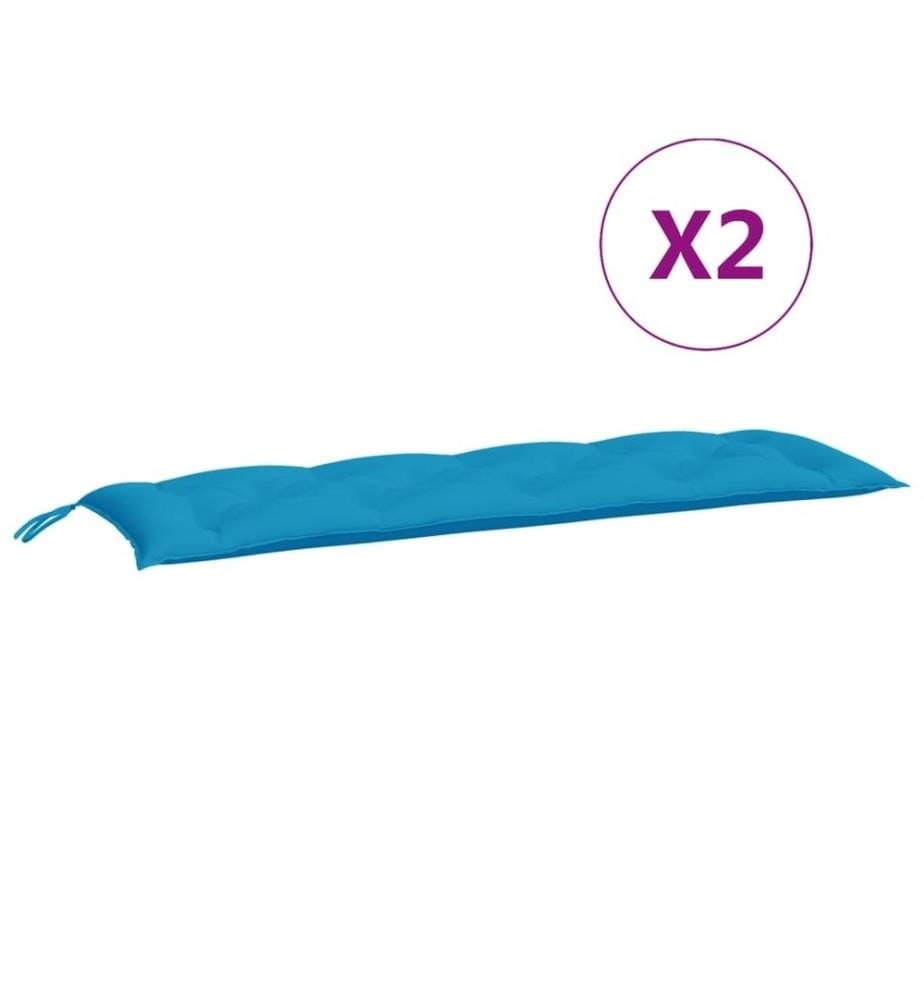 Gartenbank-Auflagen 2 Stk. Hellblau 150x50x7 cm Oxford-Gewebe