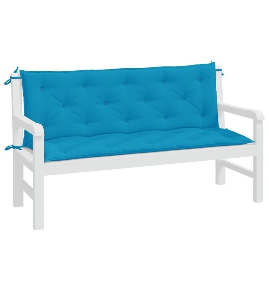 Gartenbank-Auflagen 2 Stk. Hellblau 150x50x7 cm Oxford-Gewebe