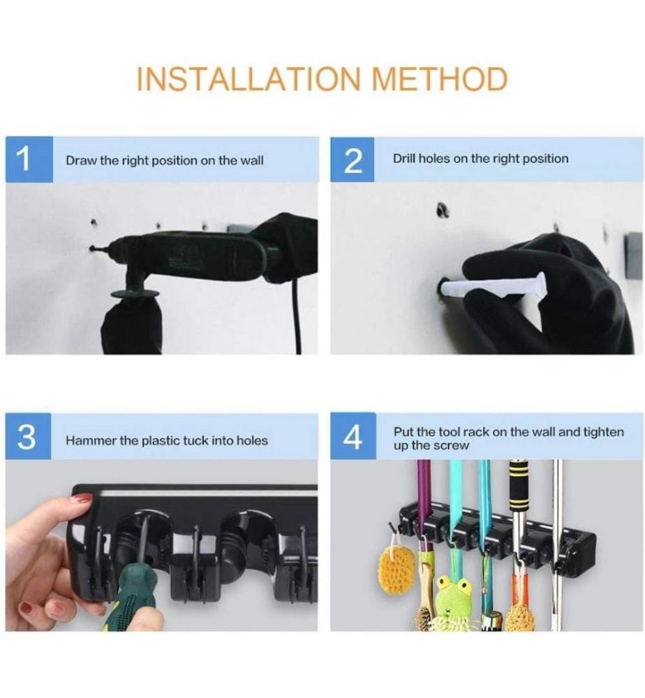 Vicloon Vicloon Mop Holder, Garden Tool, Brush M… DeinDeal