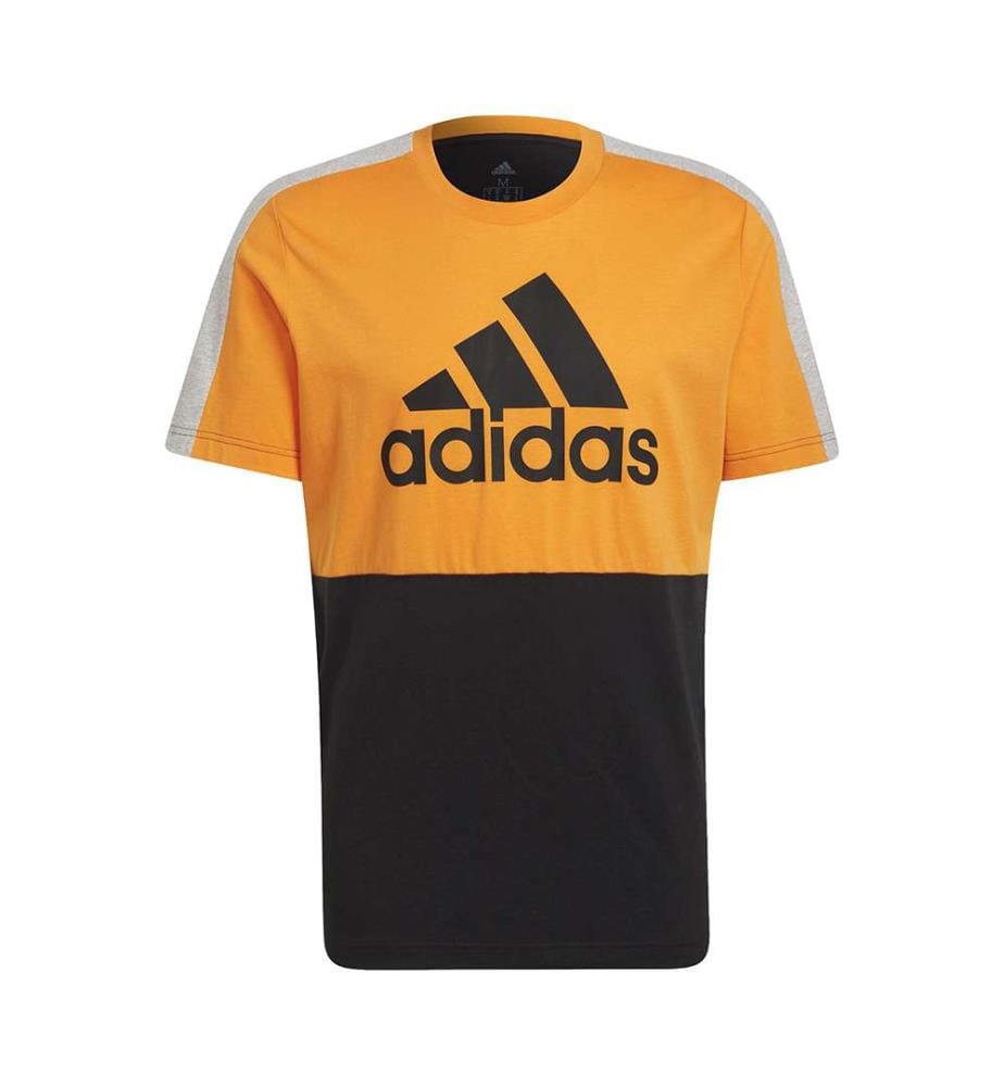 T-Shirt Essentials Colorblock - Noir et Orange A… | DeinDeal