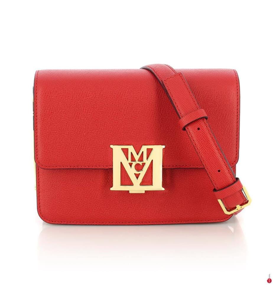 Mcm red shoulder on sale bag