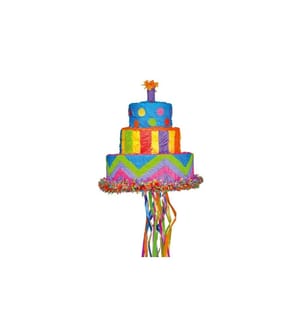 AMSCAN - Piñata Gâteau, Multicolore