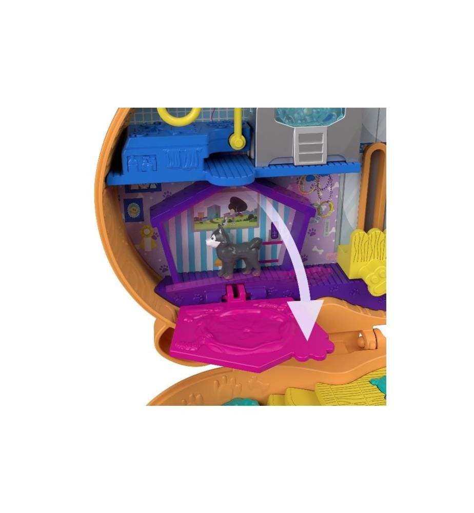 POLLY POCKET - Ensemble de pions Boîte de l'hôtel Corgi Dog