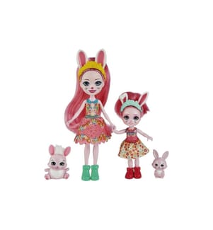ENCHANTIMALS - Ensemble de pions Poupée Bree Bunny et petite soeur