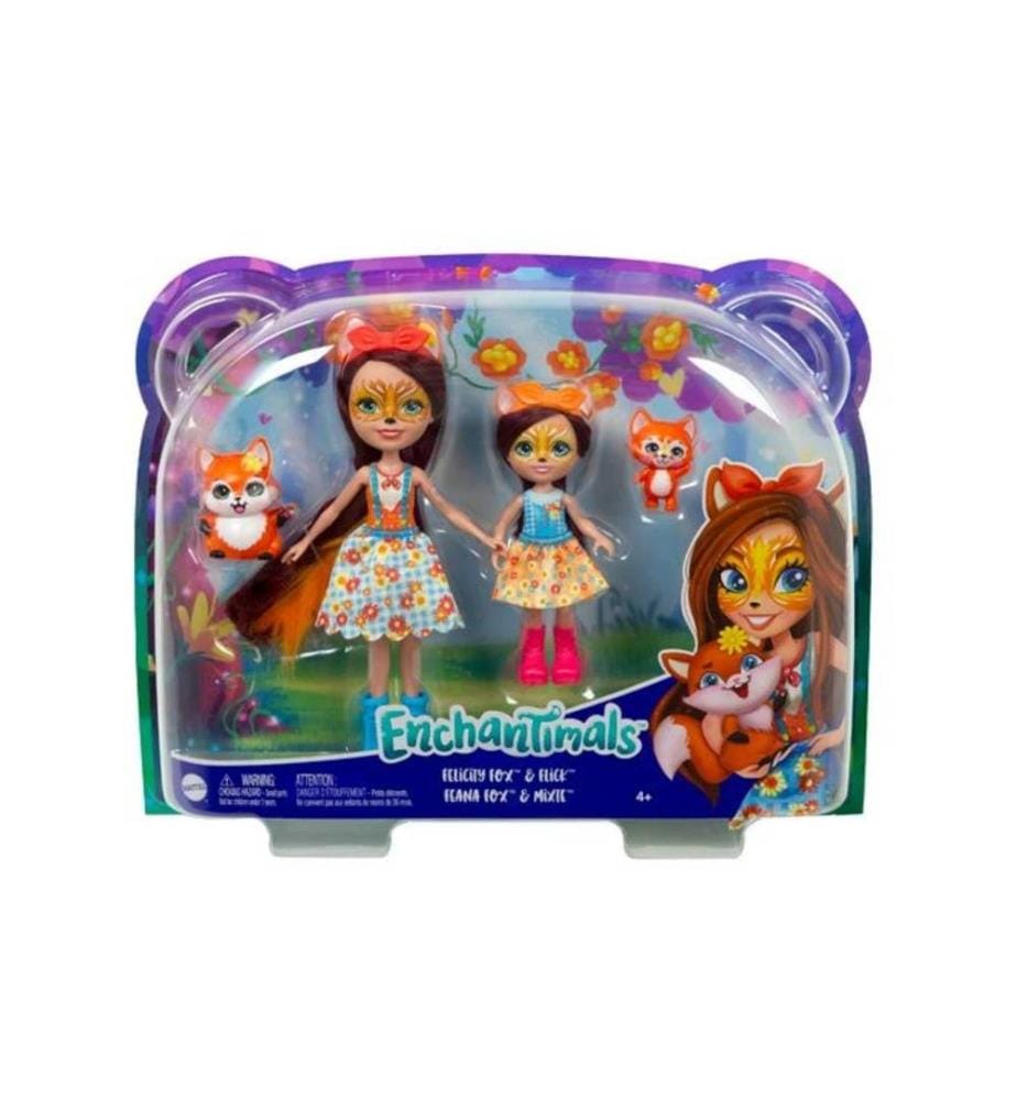 ENCHANTIMALS - Spielfigurenset Felicity Fox Puppe und kleine Schwester