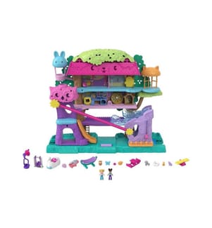 POLLY POCKET - Ensemble de pions Pollyville fête des animaux cabane dans les arbres