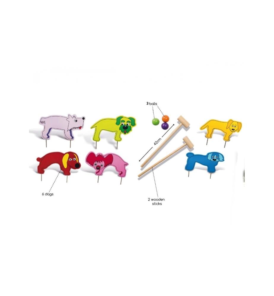 BS TOYS - Jeux de dés Chiens de Croquet Junior de jardin