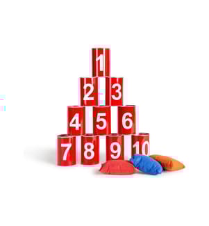 BS TOYS - Jeux de dés Le lancement des boîtes de conserve rouge avec des chiffres