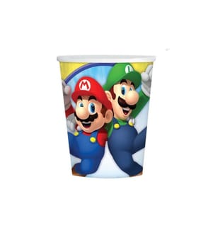 AMSCAN - Einwegbecher Super Mario 8 Stück