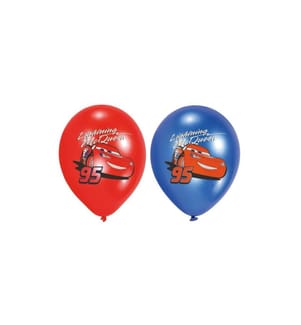 AMSCAN - Luftballon Cars 6 Stück, Latex