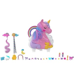 POLLY POCKET - POLLY POCKET - Coffret jeu de cheveux licorne