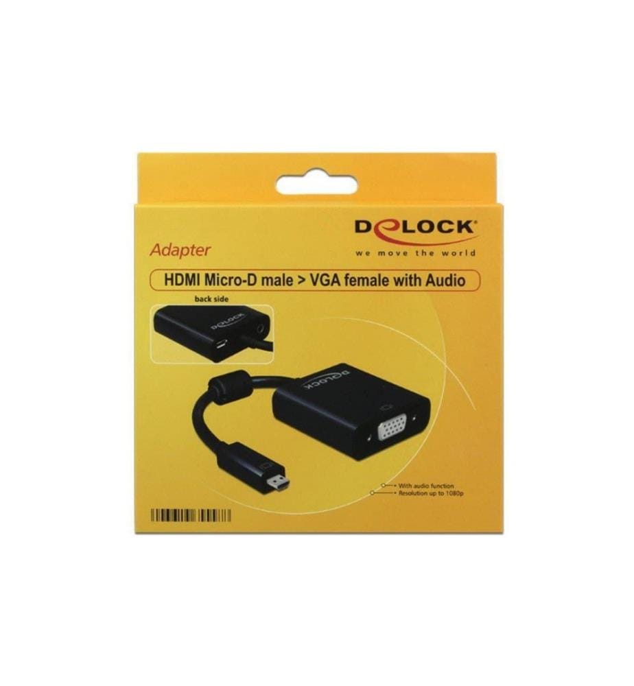 DELOCK - Adapterkabel Micro-HDMI – VGA mit Audio