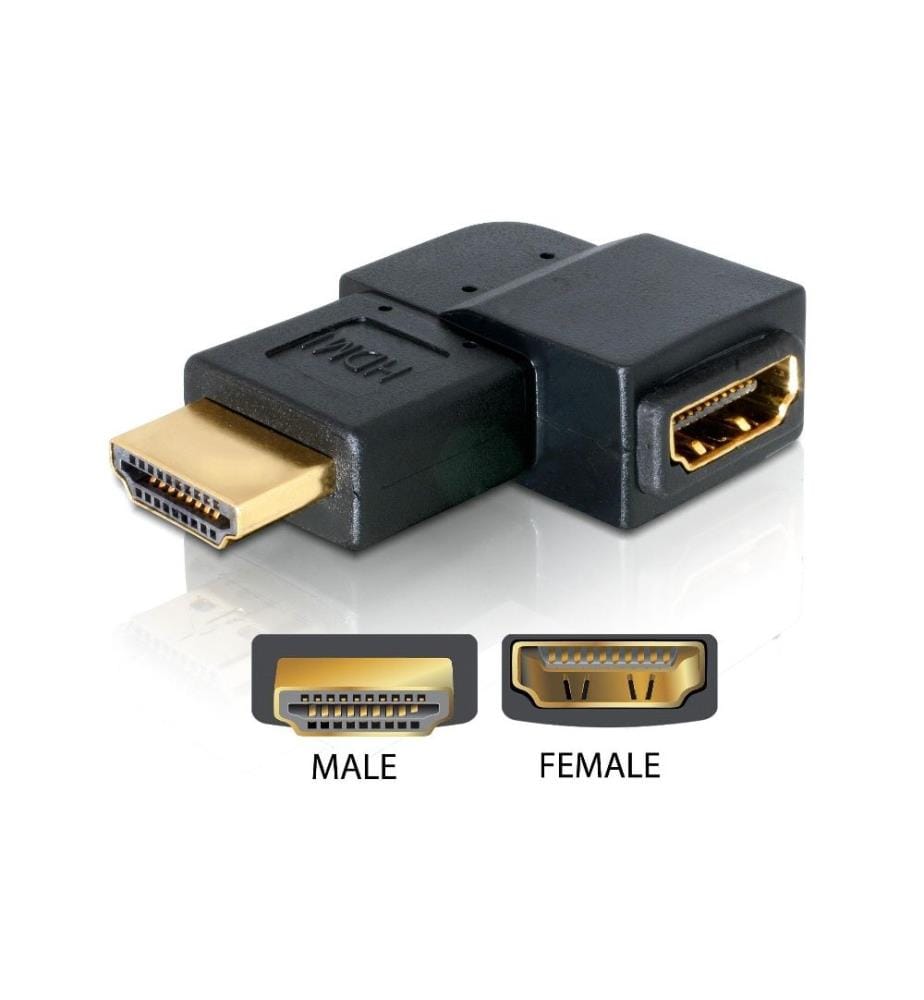 DELOCK - Adapter 90° links HDMI - HDMI