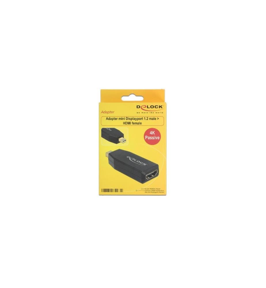 DELOCK - Adapter Mini-Displayport - HDMI passiv, 4K, schwarz