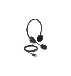 DELOCK - Casque USB Stereo pour PC et laptop – Ultra léger