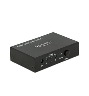 DELOCK - Commutateur HDMI UHD 3x entrées HDMI > 1x sortie HDMI 4K/60Hz