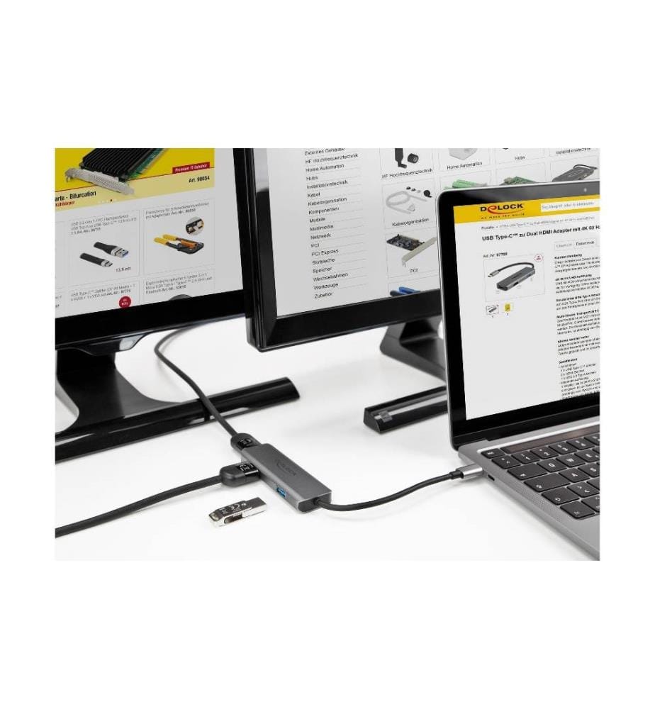 DELOCK - Adapter USB Type-C - HDMI/USB 2.0 4K 60 Hz