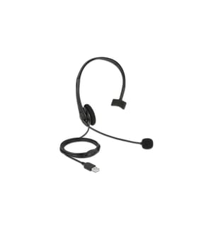 DELOCK - Casque USB Mono pour PC et laptop – Ultra léger