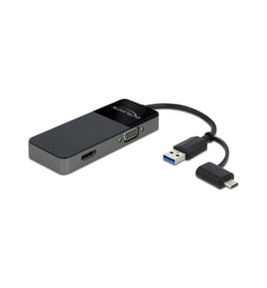 DELOCK - Adapter USB 3.0; USB Type-C - HDMI; VGA 4K 30Hz