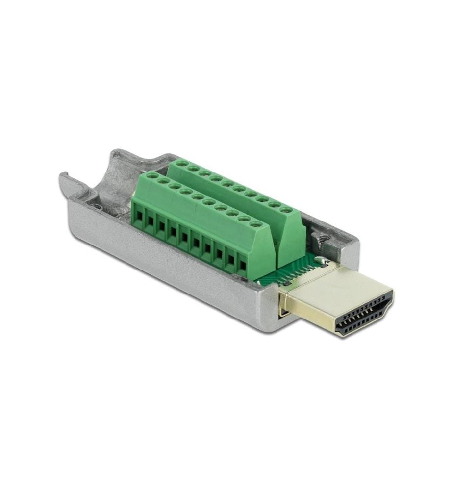 DELOCK - Adapter HDMI-A Stecker zu Terminalblock mit Metall Gehäuse