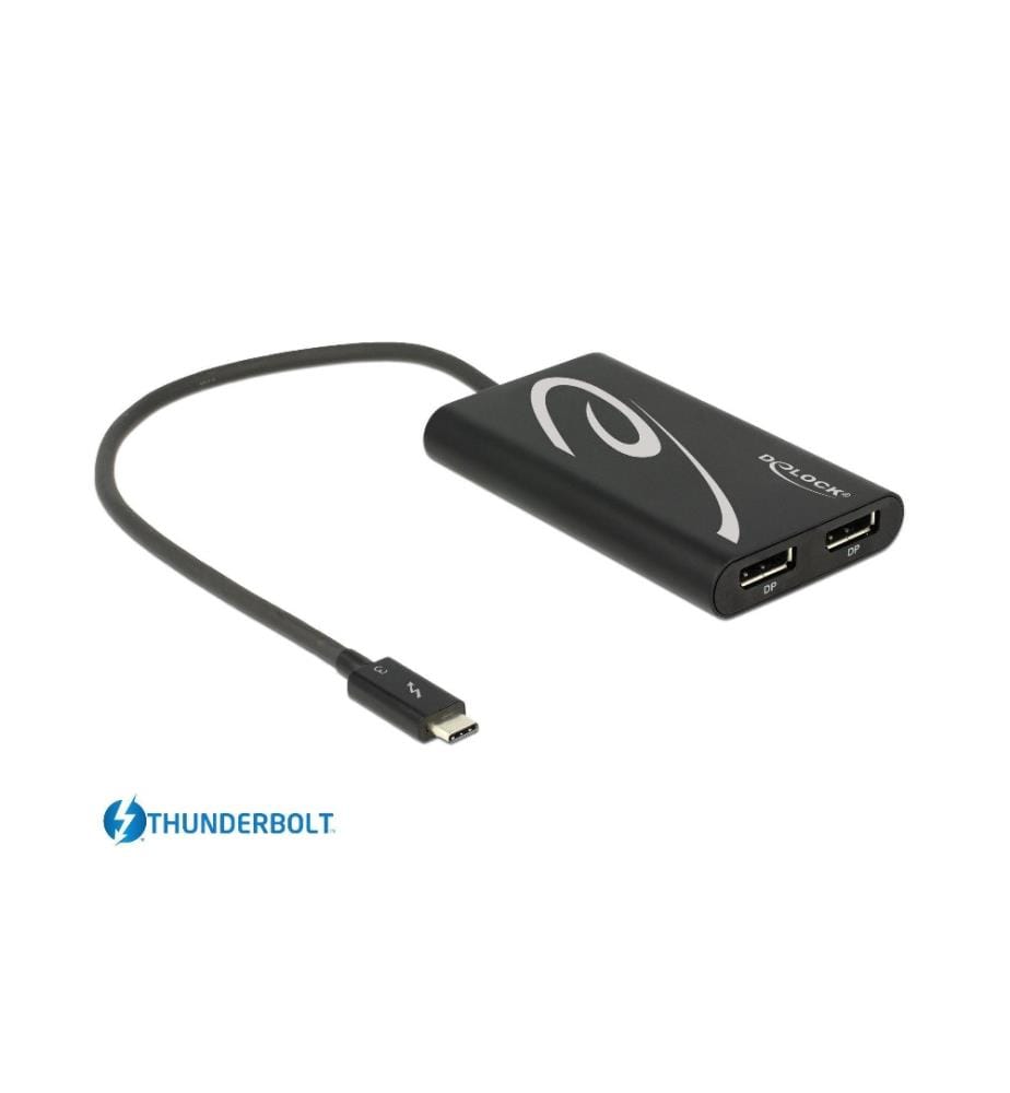 DELOCK - Adapterkabel 2 x DP f Thunderbolt 3 - DisplayPort