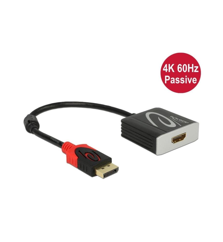 DELOCK - Adapter 4K, 60Hz DisplayPort - HDMI