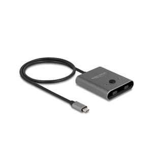 DELOCK - Commutateur USB Type-C 2 en 1, Bidirectionnel, 8K