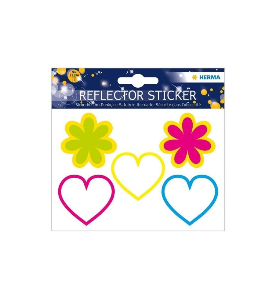 HERMA - Stickers Motivsticker Herzen und Blumen Reflektor