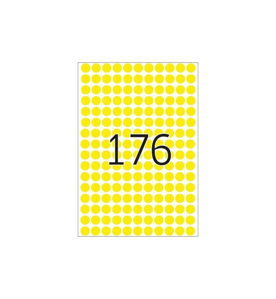 HERMA - Étiquettes multi-usage 2211 Jaune, 32 feuilles