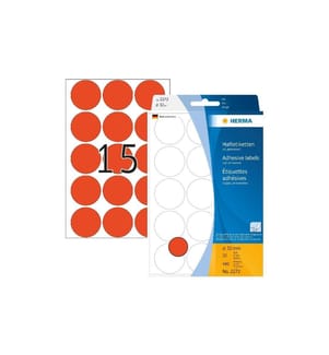 HERMA - Vielzweck-Etiketten 2272 Rot Ø 32 mm, 32 Blatt