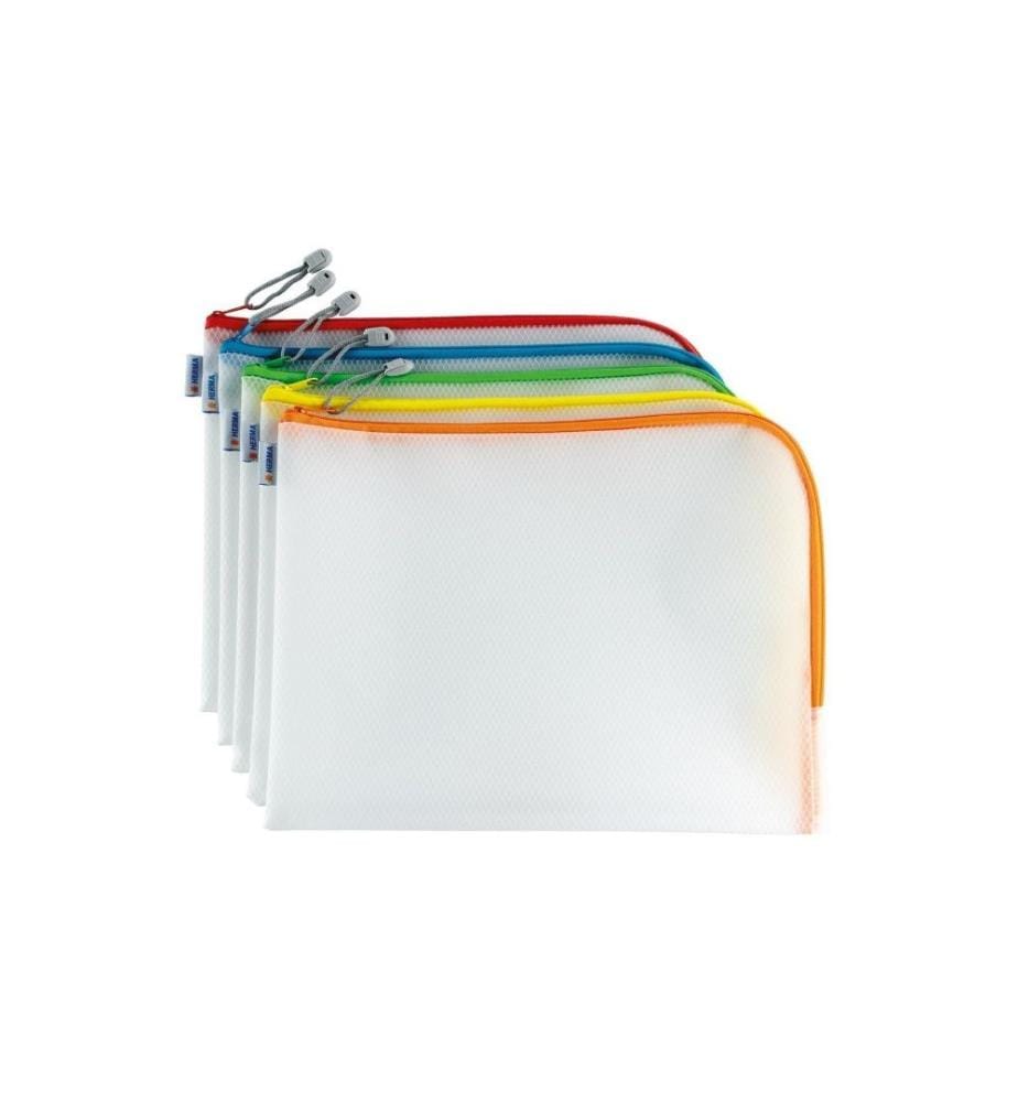 HERMA - Etui Mesh Bag 36 x 28 cm/ Orange/Weiss