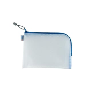 HERMA - Étui Mesh Bag 26 x 20 cm, Bleu / Blanc