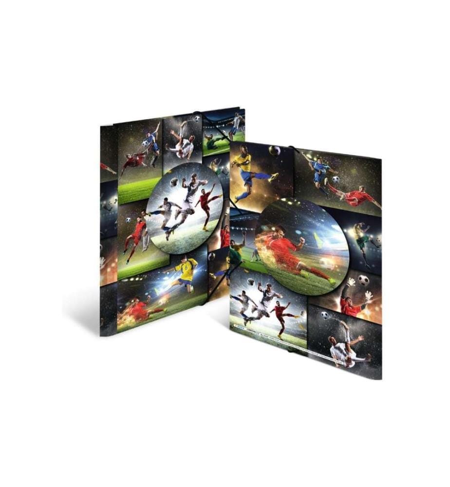 HERMA - Portfolio à ruban élastique A4 Football, polypropylène, avec impression intérieure
