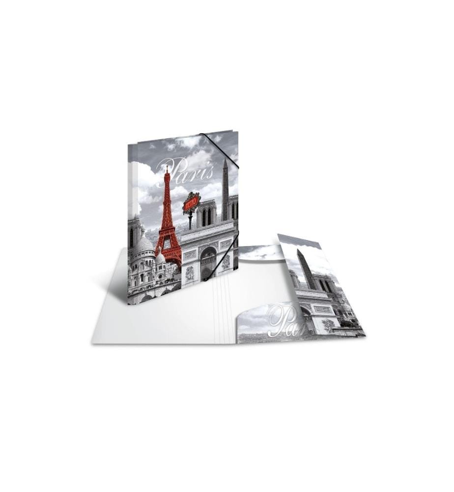 HERMA - Gummibandmappe Paris A4, Mehrfarbig