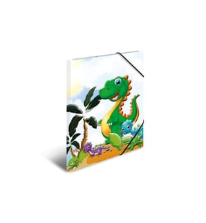 HERMA - Gummibandmappe Dinos A3, Mehrfarbig