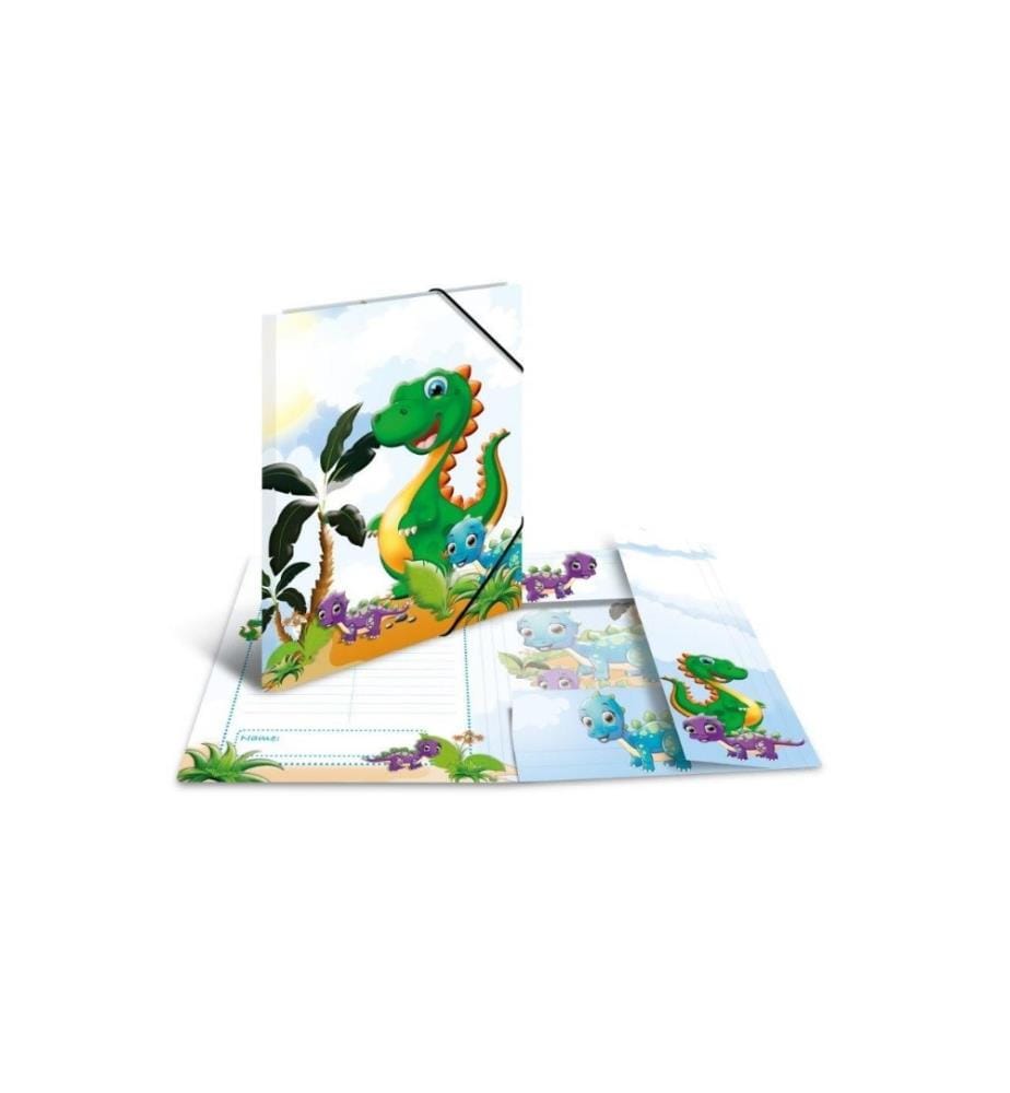 HERMA - Gummibandmappe Dinos A3, Mehrfarbig