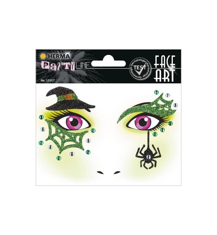 HERMA - Stickers Tatouages Face Art sorcière, 1 Pièce/s