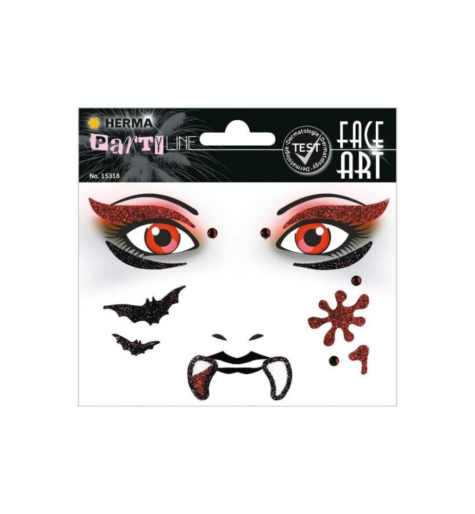 HERMA - Stickers Tattoos Face Art Vampir, 1 Stück