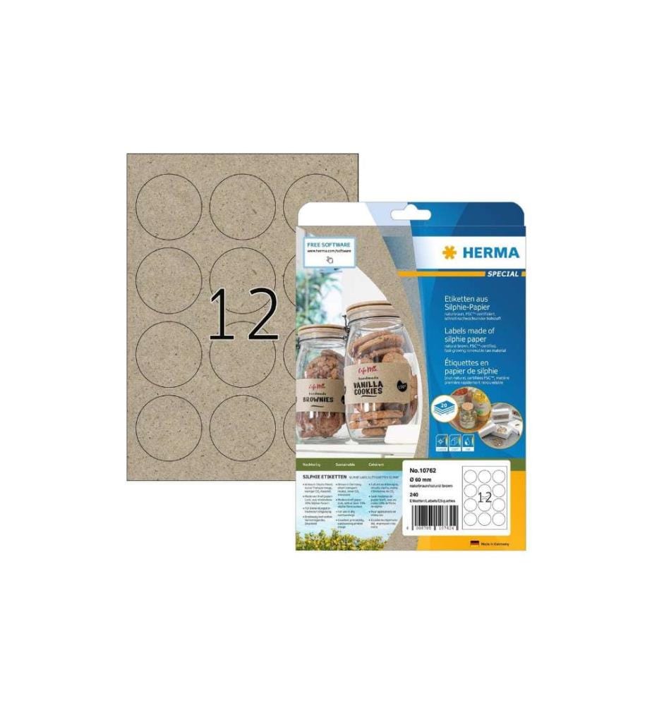 HERMA - Runde Etiketten Ø 60 mm, 20 Blatt