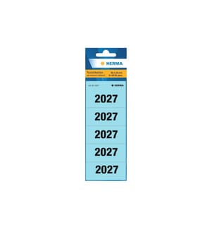 HERMA - Étiquettes à classeur Chiffres annuels 2026 60x26 mm, bleu, 100 pièces