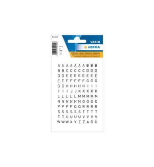 HERMA - Stickers Etiketten Buchstaben 5 mm A-Z 2 Stück, Schwarz