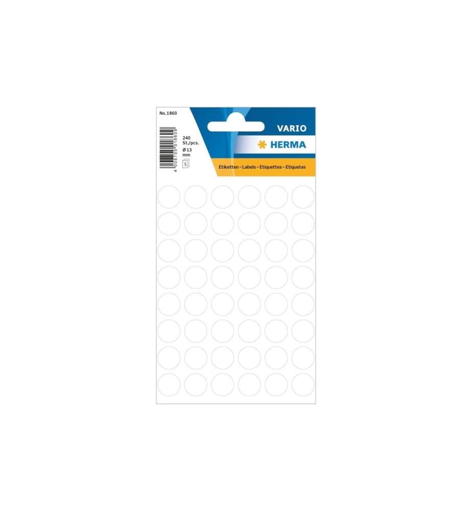 HERMA - Stickers Klebepunkte Vario Ø 13 mm, Weiss