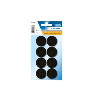HERMA - Stickers Patins en feutre Ø 28 mm, noir, 8 pièces