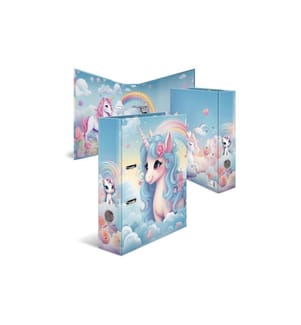 HERMA - Motiv-Ordner A4 Happy Unicorns 285 cm, Mehrfarbig